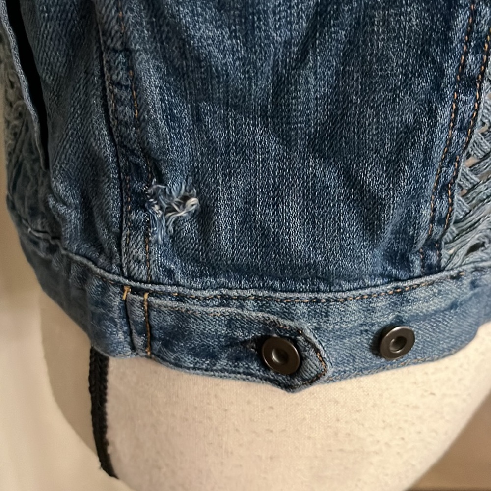 Rag & bone blue denim with crochet jean jacket - Picture 17 of 17